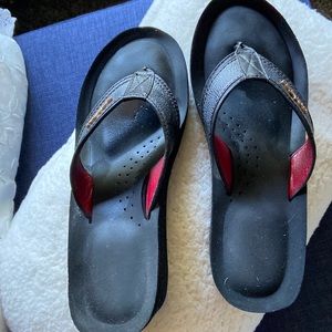 Coach black things with suede and leather trim. Size 6.